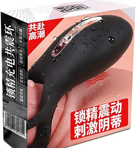 Xizlanersy Pennis Ring Vibrantor for Men Rechargeable Waterproof 10 Speeds Clock Rings Lock Dilo Tóy for Couples - Black