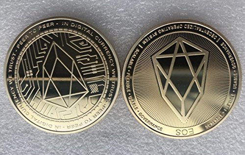 Cryptocurrency Gold Plated EOS Coin Collectible Art Collection Gift Physical (gold) - Thumbnail 3