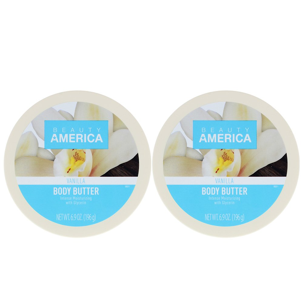 Beauty America Intense Moisturizing Body Butter - Vanilla, 2 pack: Beauty