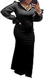 Black Formal Evening Gowns Mermaid Maxi Dresses for
