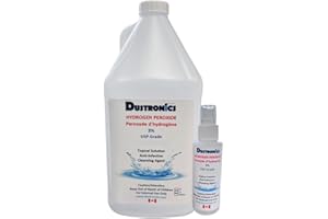 Value Pack, 4 Litre With Bonus Spray Bottle, Dustronics Hydrogen Peroxide 3% USP Grade, 4L with 120ml Spray Bottle, Topical S