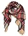 Trendy Plaid Scarfs Womens Warm Pashmina Fall Winter Soft Chunky Tartan Wrap Shawl Cozy Checked Blanket