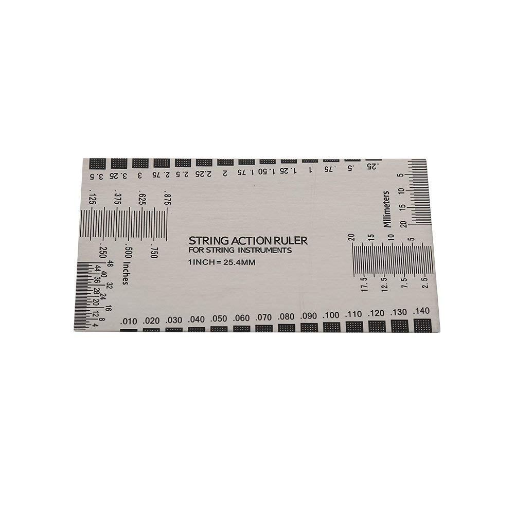 Bnineteenteam Guitar String Gauge Tool,Measurement Standard String Action Ruler Gauge with Fret Protectors Set for for Electric Guitar Acoustic Guitar Bass and Luthier Musical Instrument Accessories