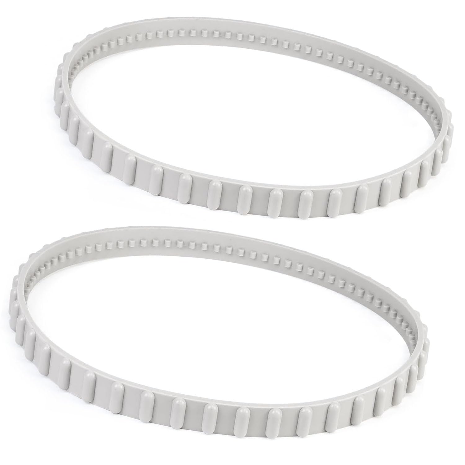 T/F 2 Pack Gray Replacement Soft Tread Drive Belt, Rubber Pool Cleaner Parts for Hayward Aquavac Tiger Shark (Plus and QC) and SharkVac Pool Cleaners Part Number RCX23002