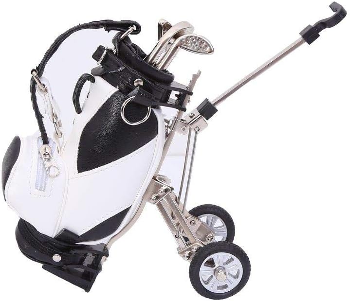 Lightahead Mini Desktop Golf Souvenir Set with 3 Pens Shaped Like Golf Clubs a Miniature Golf Bag Pen Holder .Souvenirs Novelty Golf Gifts & Presents for Any Golf Enthusiast