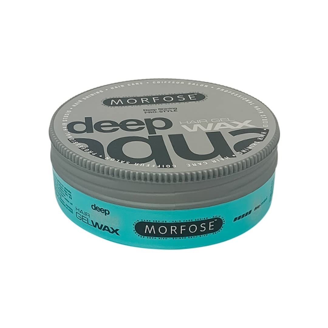 Morfose Deep Aqua Hair Styling Wax 175 ml - Hair Control at the Highest Level, Ultra Ekstra Strong Hold, Hair Shine, Long-Lasting Hold - Unisex Use