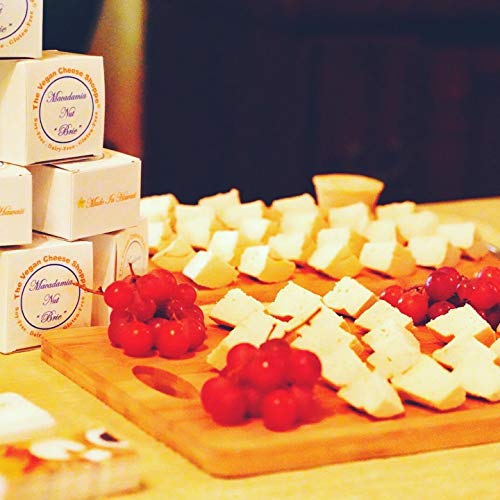MACADAMIA NUT "BRIE": DAIRY-FREE, GLUTEN-FREE, SOY-FREE. MADE IN HAWAII. A plant-based, semi-soft and spreadable rindless Brie alternative.