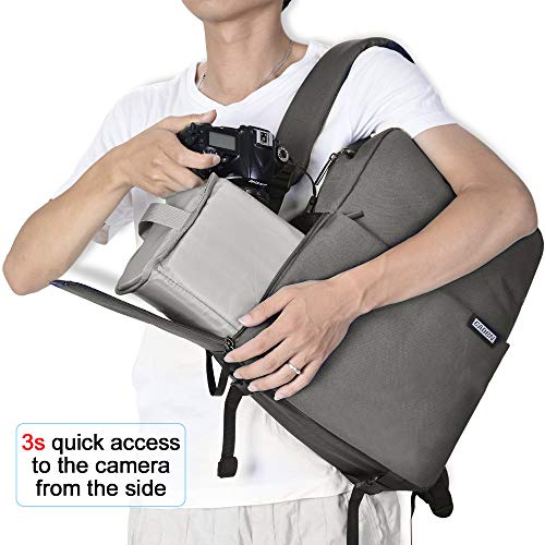 CADeN Camera Bag Backpack with Laptop Compartment 14" Waterproof