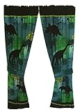Jurassic World Window Panels 2 Curtains and Tie Backs, 82 in W x 63 in L