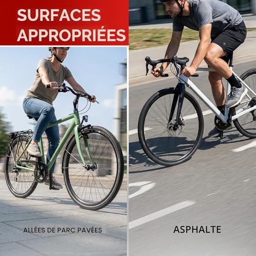 Fincci Gravel Pneus 700x35c avec 2x Chambre a Air Schrader 37-622 - Paire Pliable Tire 28 x 1.35 Pouces avec Protection Anti Crevaison 1mm 30 TPI pour Tournée & Électrique & Route & Hybrid & VTT Velos | ETRTO 37-622 700x35c Tyre and Chamber - 60 TPI 50-80 PSI - Puncture Proof 1mm for City Road Hybrid Electric Bike