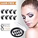 Magnetic Eyelashes, Fake Eyelashes Extensions No Glue Reusable 3D Mink Lashes Kit Natural Look Beauty Enhancer, Make-up Accessorie, Black (Single Magnet, 8 Pcs 2 Pairs)