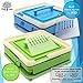 Daily Delux English Version #00 Capsule Holder with Improved Tamper (Free Pill Box & Screwdriver), 100 Holes Tray for Capsules, Filling Tools (Blue #00)