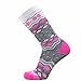 Pure Athlete Kids Ski Socks – Warm Merino Wool Skiing Snowboard Sock for Boys and Girls (1 Pair - Grey/Hot Pink, X-Small-Small)