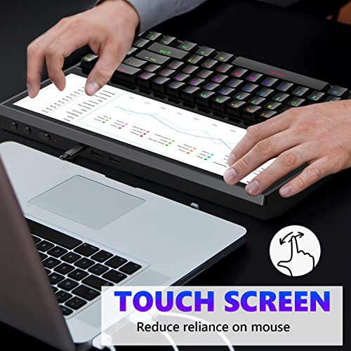 Mechanical Keyboard, Builtin 12.6 Inch Touchscreen, Compact 71 Keys