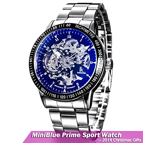 MINIBLUE Premium Sport Mens Watch - 30 Meter Waterproof Watch - NightLight Watches -Full Automatic Mechanical Watch - 3 ATM Cutout Design - Sport Watch #MiniK03