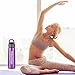 mountop Sports Water Bottle with Straw for Women, Non-Toxic BPA Free & Eco-Friendly Button Start Direct-Drinking Bottle Perfect for Gym, Yoga, Running, Outdoors, Hiking and Camping 700ml / 24oz