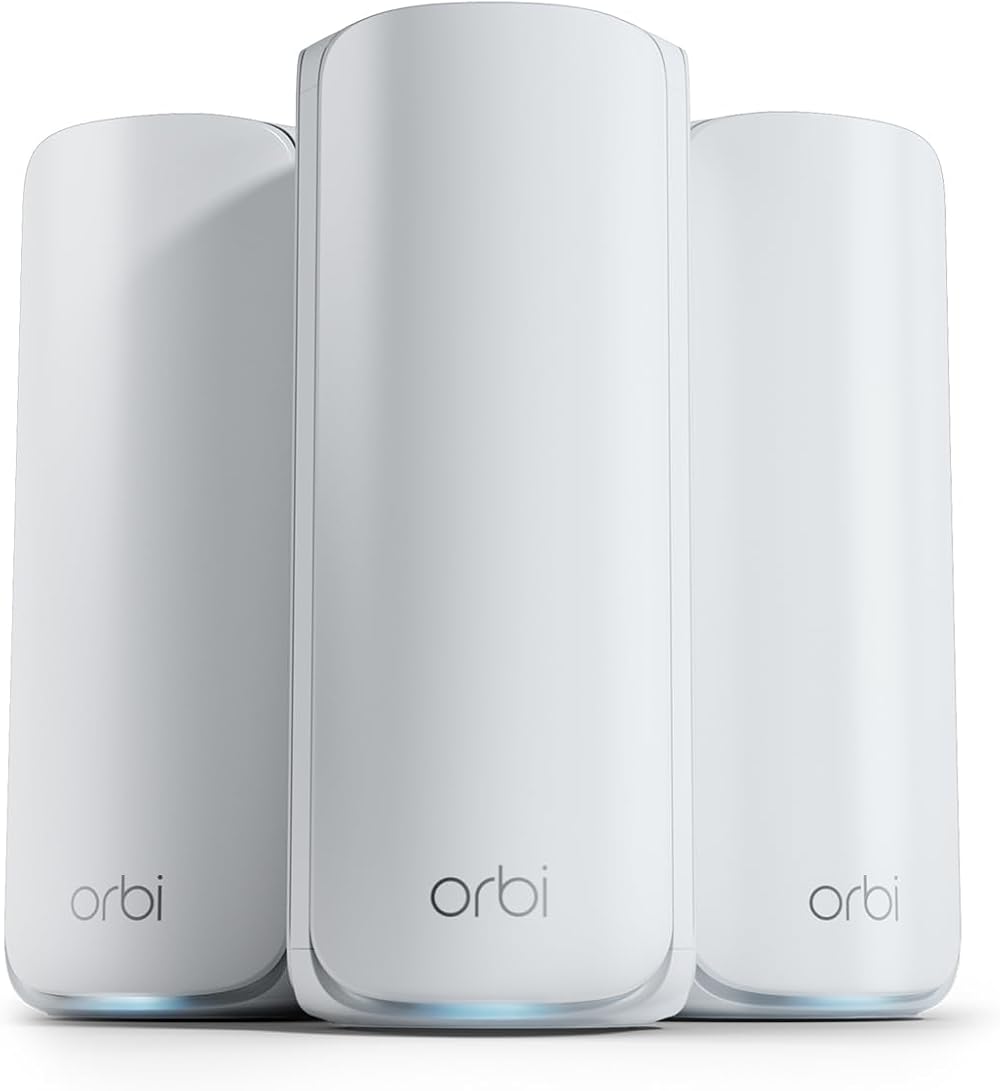 NETGEAR Orbi 770 Series WiFi 7 Mesh System RBE773 3-Pack 11Gbps 6750 sq ft