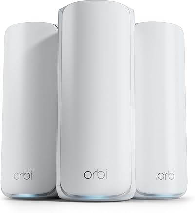 NETGEAR Orbi 770 Series WiFi 7 Mesh System RBE773 3-Pack 11Gbps 6750 sq ft