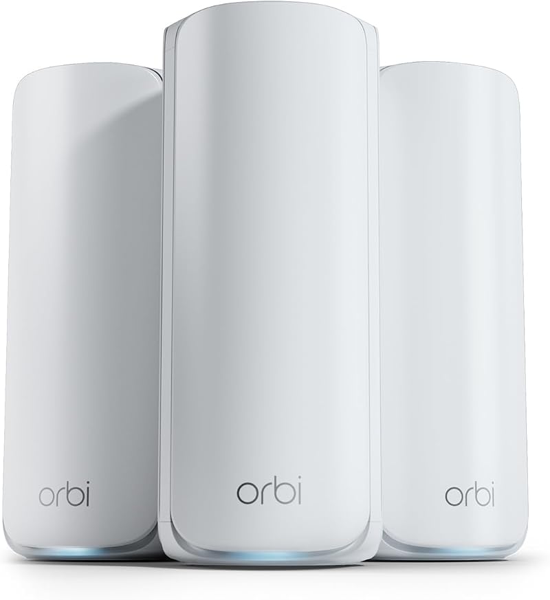 NETGEAR Orbi 770 Series WiFi 7 Mesh System RBE773 3-Pack 11Gbps 6750 sq ft