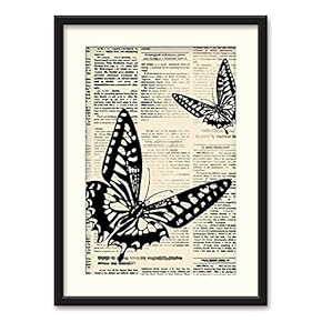 Black Paper Framed Canvas Wall Art...