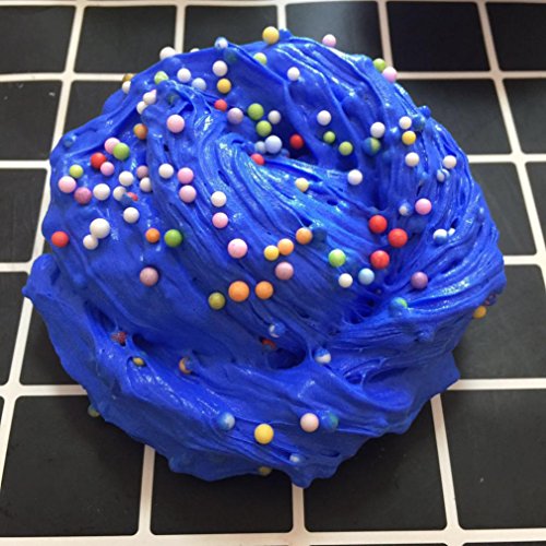 Neartime Hot Sale Slime Toys Fluffy Floam Slime Scented Stress Relief No Borax Kids Toy Sludge Toy (B-Blue, FREE) - Thumbnail 3