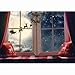 7x5ft Christmas Photography Backdrop Window Snowflake Pillow Sill Moon Reindeer Santa Garland Wreath Xmas Holiday Family Party Kids Background Decoration Banner Photo Booth Studio Prop