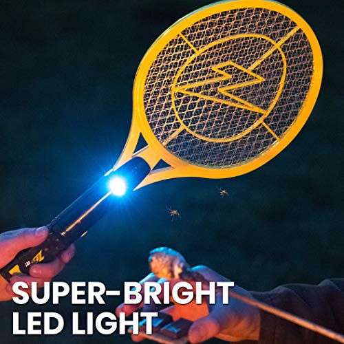 ZAP IT! Bug Zapper Rechargeable Bug Zapper Racket W/ Blue Light