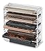 byAlegory Acrylic Palette Makeup Organizer With Removeable Dividers Designed To Stand & Lay Flat | 8 Spaces Fits Standard Size Palettes