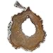 Agate Geode Jewelry Pendant, a Unique Polished Natural Stone Slice from Brazil, with a Center of Druzy Crystals, Small Size 3/4