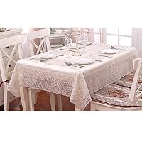 TUJHGF Waterproof Anti-scalding Oil-Proof PVC Lace Table Cloth Simple Coffee Table Cloth,A-132177CM