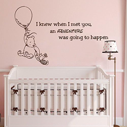 Winnie the Pooh Quote Wall Decal Vinyl Sticker Decals Quotes Adventure Wall Decal Quote Wall Decor Nursery Baby Room Art Kids Playroom x212