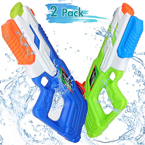 Water Guns for Kids, 2 Pack Squirt Guns Water Soaker Blaster with 900CC