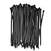 Multi-Purpose Strong Cable Ties (Pack of 100), 50 lbs, Black, Self Locking Zip TIes (8 inch)