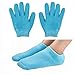 Gel Moisturizing Spa Gloves and Socks Soft Cotton with Thermoplastic Gel Repair and Heal Eczema Cracked Dry Skin (Gloves+socks)