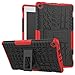 MAOMI AMZ F i r e 8 (2017/2018 Release) Case,[Kickstand Feature],Shock-Absorption/High Impact Resistant Heavy Duty Armor Defender Case for K i n d l e F i r e HD 8 7th/8th (Red-Black)