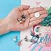 KISSITTY 50-Piece Gemstone Charms Dangle Mixed Color 1.16x0.49 with Antique Silver Bead Caps 2.5mm Hole for DIY Jewelry Craft Making (Random Mixed)