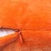 Sykting 18 x 18 Pillow Covers Set of 2 Square Cotton Super Soft Short Plush Light Orange