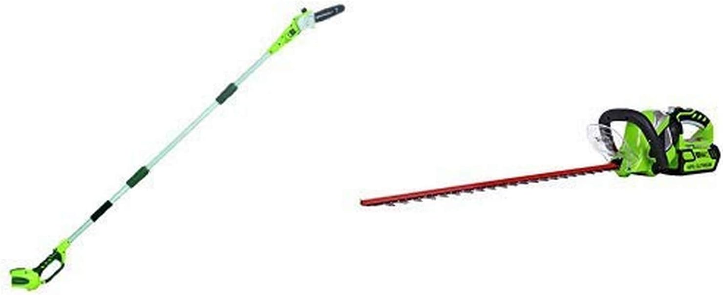 greenworks 40v cordless pole hedge trimmer
