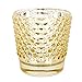 Koyal Wholesale 6 Gold Hobnail Votive Candle Holders, Raised Dot Glass, Milk Glass Bulk, Vintage Tea Lights (Pack of 6), 2.5 Inch