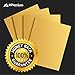 MiPremium Gold Iron On Vinyl, PU Heat Transfer Vinyl HTV 12” x 10” inches 4 pre-Cut Sheets, for T Shirts Sports Clothing Other Garments & Fabrics, Easy to Cut Apply & Press Gold Vinyl (Gold)