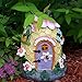 Mystic Garden Solar Resin Fairy Garden House. Beehive Design. Lights up at Night; Indoor or Outdoor Fairy Home for Flower Gardens, planters, Window Boxes, Terrarium or Yard.
