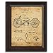 Personal-Prints | Harley Davidson Vintage Style US Patent Prints | Framed Behind Acrylic Motorcycle Wall Art (Three Bikes - 3pc Set)