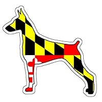 Dester Designs Maryland Flag Doberman Pinscher Sticker