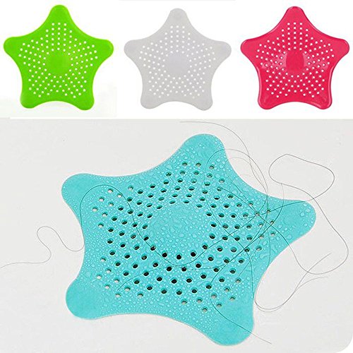 image for Filter Net Fheaven (TM) Star Shaped Bathroom Drain Hair Catcher Bath S