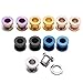 PiercingJ 12pcs 12G-3/4(2MM-20MM) Stainless Steel Screw Flesh Tunnels Plug Ear Expanders Stretchers