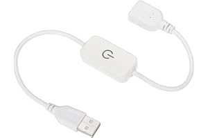 LED Strip Switch Touch Sensor Controller 2A 1.15m/3.77ft DC5V Touch Dimming Switch Dimmable Flexible Lamp,White