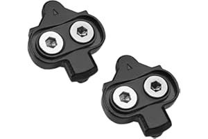 BV Bike Cleats - Compatible with Shimano SPD & Look X-Track Pedals for Spinning, Indoor Cycling, and Mountain Biking - Easy Cleat Release, Top Power Transfer, Customizable Stability