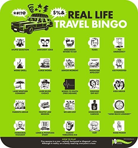 Real Life Travel Bingo-- Finally, a travel game for REAL families!
