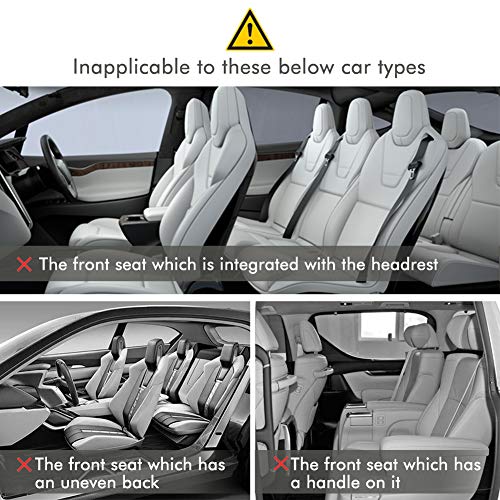 Back Seat Kick Mat for Kids, 2 Pack Back seat Car Organizer, Auto Kick Mats Backseat Protector with Storage Pockets - Clear Touch Screen 10" Ipad Holder, Waterproof Car Seat Back Bag for Kids (Black) - Thumbnail 3