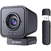 TOALLIN 1080P HD Wireless Webcam for PC, Built-in Noise-Canceling Microphone, Wireless Computer Camera for Video Conferencing, Live Streaming and Online Video Calls